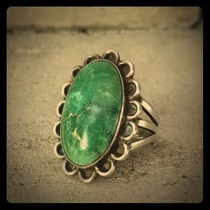 Sterling silver turquoise Native vintage ring